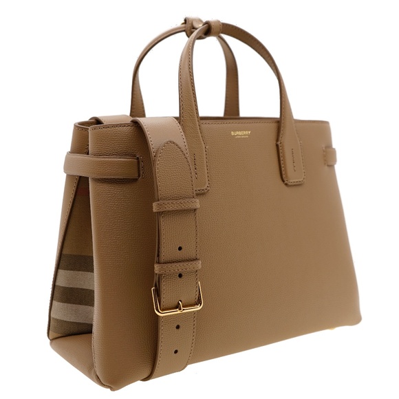 Burberry Banner Shoulder Bag Tote Camel Leather New - Picture 1 of 6